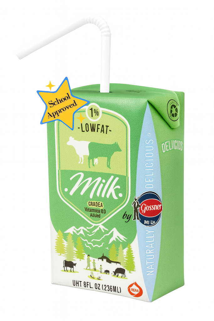 Milk 1% White - 8oz (Gossner Foods)