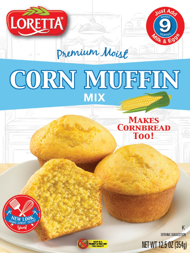 Corn Muffin Mix Box - Makes 12 Avg Muffins - 12.5oz