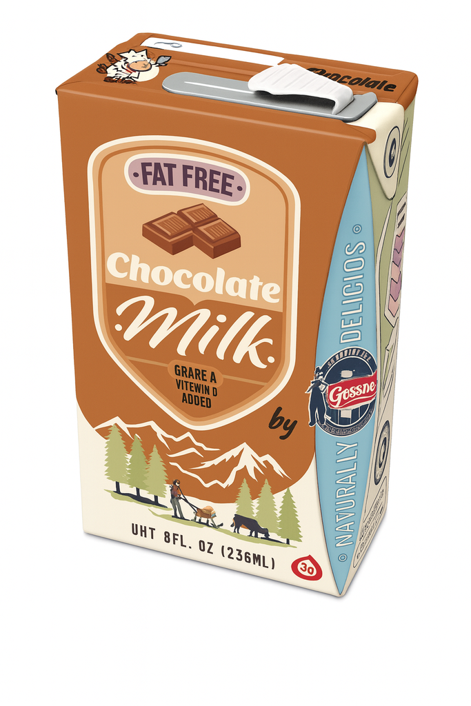 Chocolate Milk Fat-Free SS - 8oz (Gossner Foods)