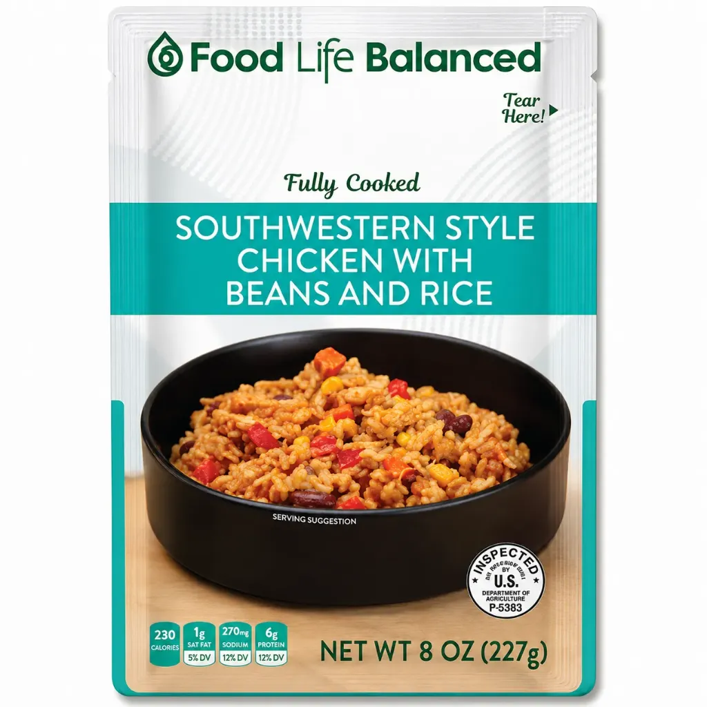 Southwestern Chicken with Beans & Rice, Pouch - 8oz