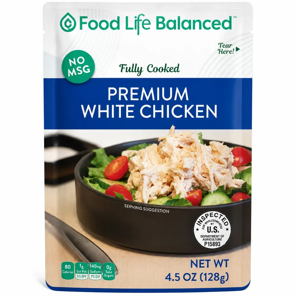 Premium White Chicken, Pouch - 4.5oz