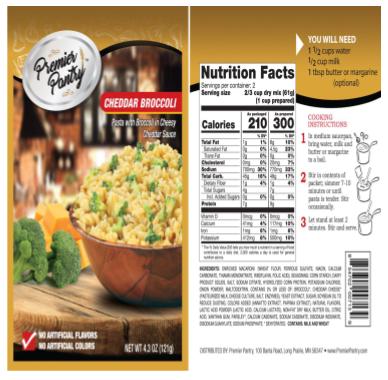 Cheddar Broccoli Pasta Side Pouch - 4.3oz
