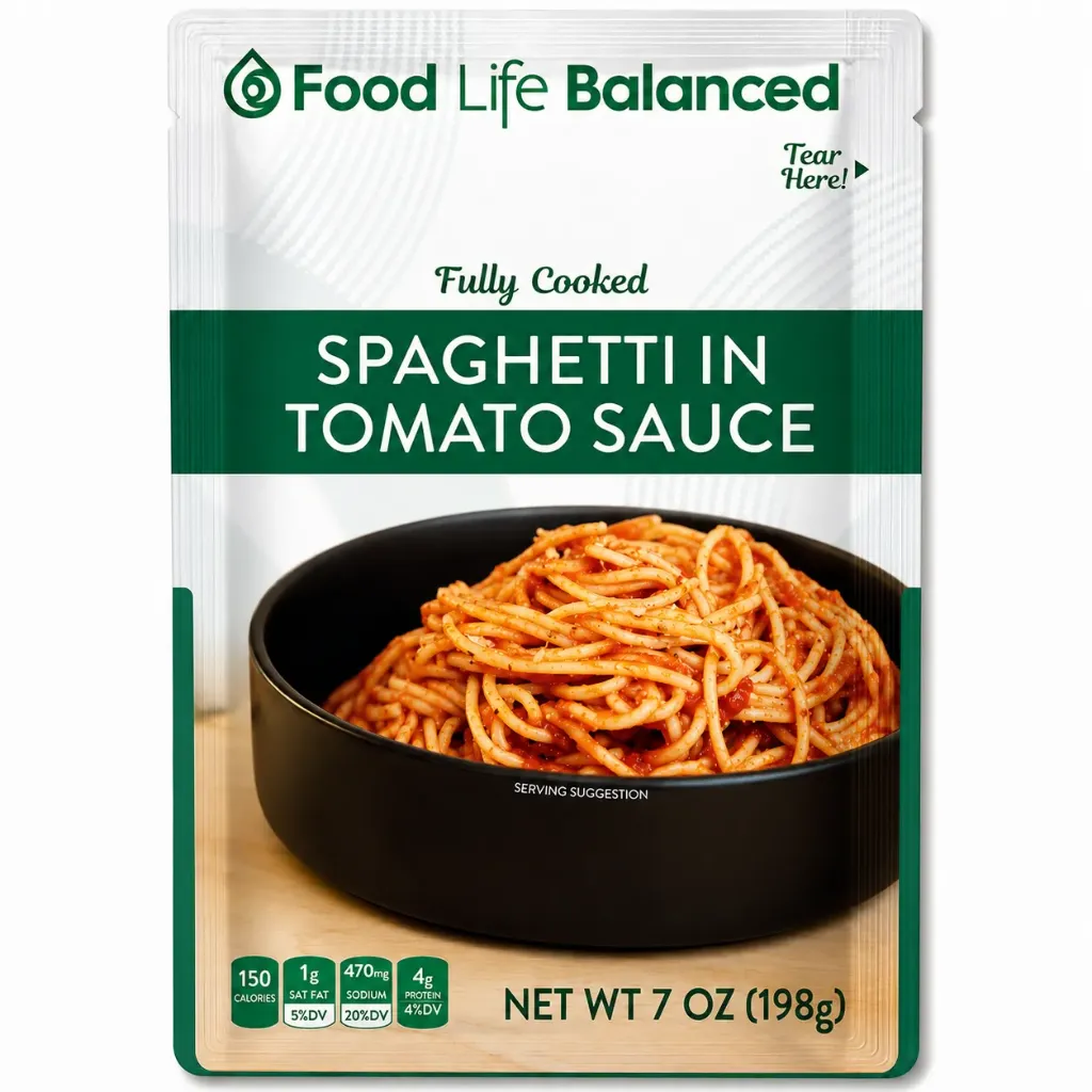 Spaghetti in Tomato Sauce, Pouch - 7oz